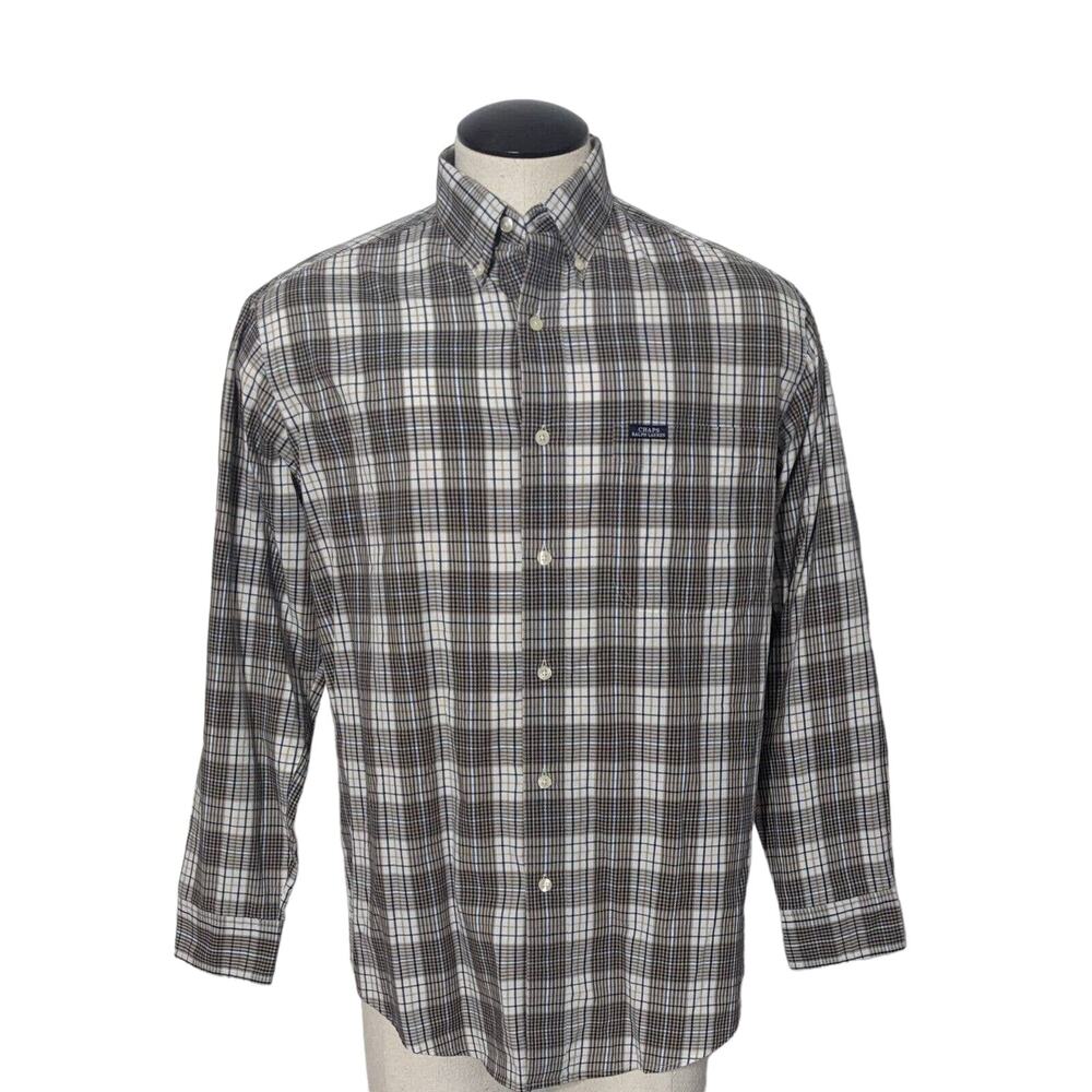EUC MENS RALPH LAUREN CHAPS L/S Plaid Button Down Shirt Size Medium